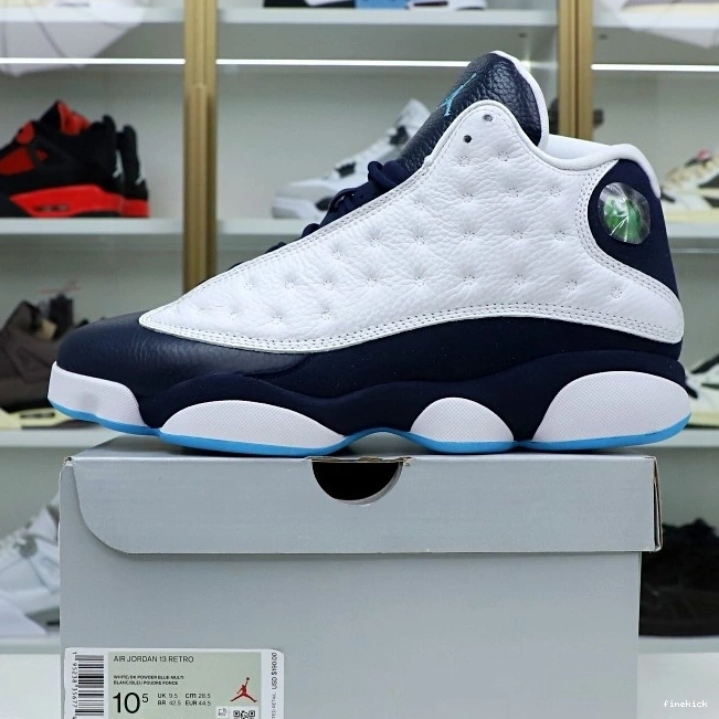 WHITE 13 OBSIDIAN AIR BLUE POWDER 414571-144 JORDAN RETRO 0313